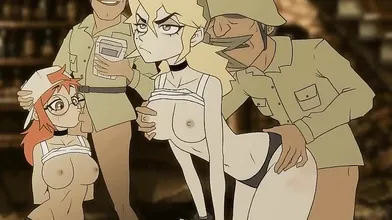 Eri and Fio go wild in the bedroom, bar sex with Kyde