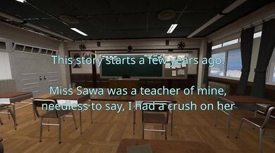 'My Horny Teacher Gets Caught by a Peeping Tom!'