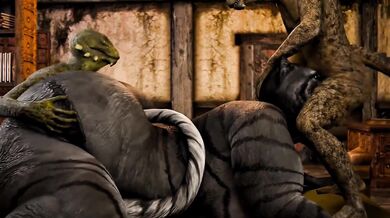 "The Lizard Queen and her Kitty Companion: A Tale of Reptilian Love"