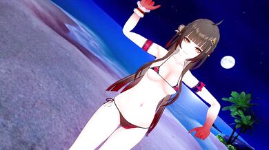 "A Shrine Maiden's Miniature Garden Blooms with Lust and Desire in MMD Lingsha "