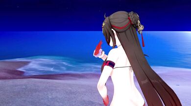"A Shrine Maiden's Miniature Garden Blooms with Lust and Desire in MMD Lingsha "