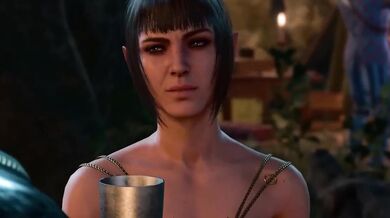 A thirsty goddess meets a shadow-man in the forest. Their passion ignites as they make love beneath the trees.