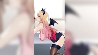 "Young and inexperienced girlfriend gets fucked by her older boyfriend on the kitchen table, while his roommate watches from behind a glass door."