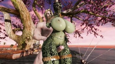 'Busty Argonian Seductress Seduces Dragonborn Lover into Spunk-Filled Orgasm'