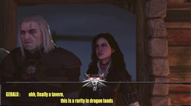 "The Mischievous Maiden and The Mysterious Stranger in A Tavern - An Unexpected Encounter"