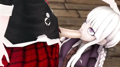 'Busty office lady Junko sinks her teeth into Kyoko's juicy pussy while she screams in pleasure.'