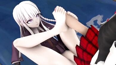 'Busty office lady Junko sinks her teeth into Kyoko's juicy pussy while she screams in pleasure.'