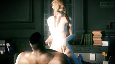 'Final Fantasy VII: Barret's Double Penetration with Aerith'