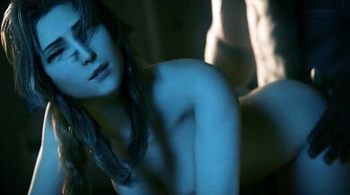 'Final Fantasy VII: Barret's Double Penetration with Aerith'