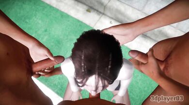 'Wife Gets Fucked By The Pool Man For Money, And He Cums All Over Her Face!'