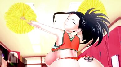 "Superhero Saved by Momotarou's Yaoyorozu's Lustful Fuck"