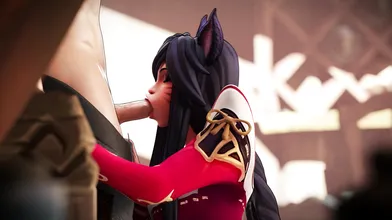 Watch Ahri get a nutty blowjob in stunning 4K quality!