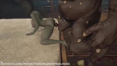 "The Goblin Tamer: Mudblood's Prologue - Version 0.68.4.3, featuring Female Goblins and Animated Sex."