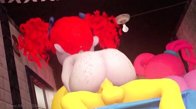 'Leggy MILF and her busty daughter in a sexy three-way fuckfest!'