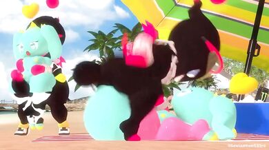 "The Charming Cumshot of the Day: A Beach Eruption"