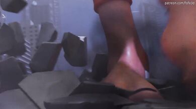 "One-night Stand with a Giantess - Tracer in the City [Animation]"