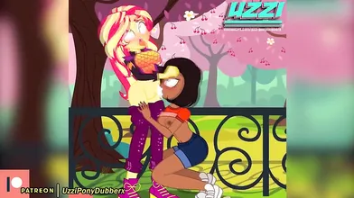 "Sunset Shimmer and her Futa Friend - Uzziponydubberx"