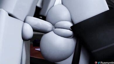 In the middle of a busy day at work, Rusmynth decides to take a break and masturbate in his office chair while thinking about his sexy coworker.
