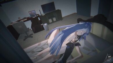 'A horny college girl rides her professor's big dick during class'