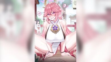 "Unleashing the Demon Within: Miko and Yae Ride You at the Shrine [CtrlZ77]"