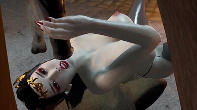 "The Mythical Monster: Medusa Serving Horses with a Vampire Twist."