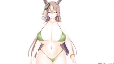 Watch as the sexy girl with large breasts and shiny diamonds on her nipples gets fucked by a muscular man in this hot hentai porn video.