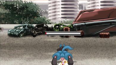 "Lucario's Mighty Sword Shafts Deviolette's Throat in a Hentai Frenzy"