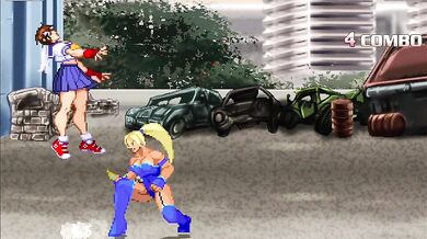 "Electra's tight ass ravaged by Sakura's throbbing dick"