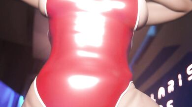 "Busty Faith Connors Takes a Twitchy Gamer Girl Pose in Front of the Mirror"