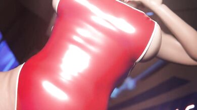 "Busty Faith Connors Takes a Twitchy Gamer Girl Pose in Front of the Mirror"