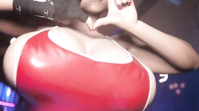 "Busty Faith Connors Takes a Twitchy Gamer Girl Pose in Front of the Mirror"