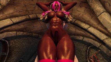 'The Mighty Futa Barbarian Devours His Petite Dark Futa Slave'