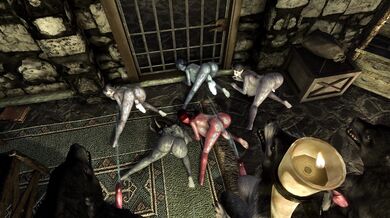 'Mixed Company: The Werewolves and Their Futanari Maidens Take a Steamy Shower Together'