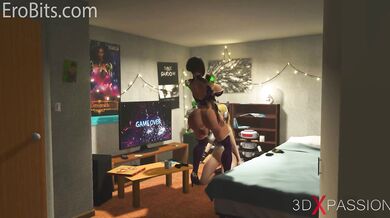 Esmeralda the Futanari Heroine bangs a Gaming Girl in Mobile Legends