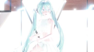 "Miku and Rin share a passionate lap tap love scene in HD."