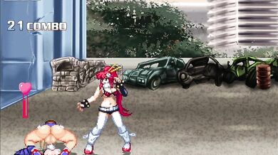 'Yoko and Sakura's Panty-Squirting Cum Bursts fill Archueid's Tight Throat, Overflowing his Stuffed Gut!'