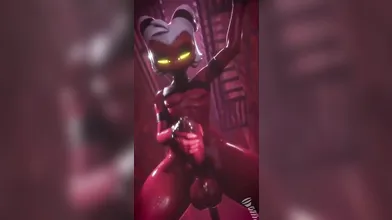 'Moxxie Jerking His Huge Red Cock as He Screws with SFM Porn Video'