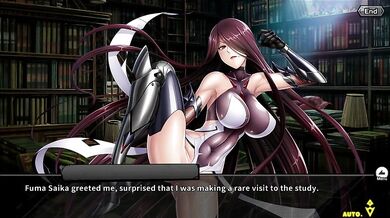 "Taimanin RPGX - English Version: A Fiery Love Story Between Fuma and Saika"