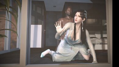 "Pornstar Yunyun Gives a Black Guy a Handjob"