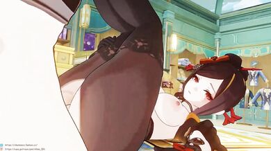 'Chiori's Hot Legs Up Against The Wall In English'