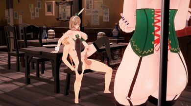 "A Tempting Trip to the Genshin Monstadt Onsen Festival - Scene 4 in Ultra High Definition - The Seductive Couple"