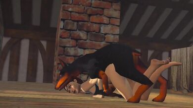 Lara gets her paws on some doggy love in the wild!