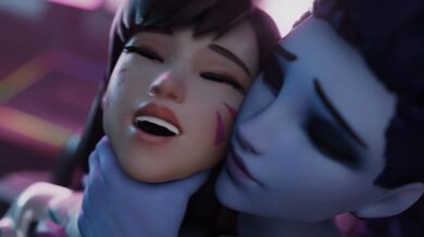 'Submissive D.Va Bound in Leather with Baron Strap'