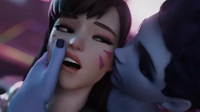 'Submissive D.Va Bound in Leather with Baron Strap'