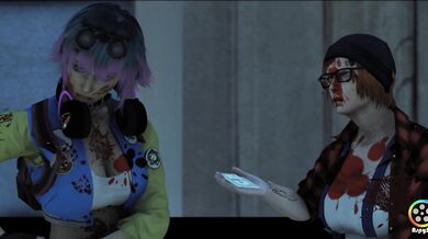 Porn-star Nataly is having an orgasmic moment while her character is getting fucked in every hole by her co-stars in this hentai MV.