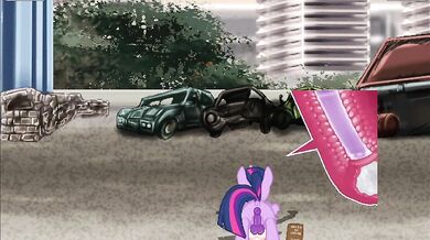 "My Little Pony: Friendship is Magic - Twilight Sparkle Fucks with Dragon's Mouth, Rides His Tongue and Cums on Top of His Head"
