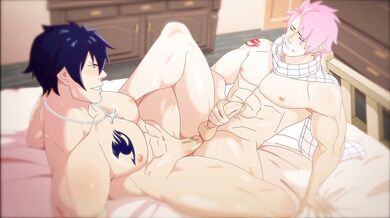 "Dragon Slayers' Heat: Natsu and Gray's Unbridled Passion"