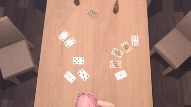 'Jessica Rabbit plays strip poker in a hotel room '