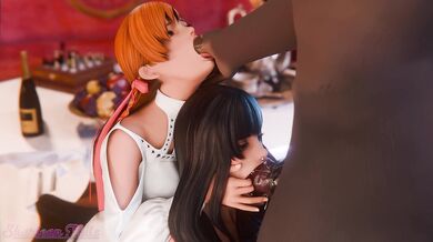 'Two Girls, One Saddle, and a Stallion'