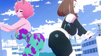 "Mina and Ochaco Catch a Criminal [ScragBoy] in the Trap!"